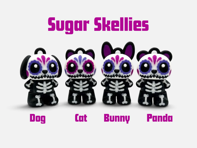 Halloween: Sugar Skellies (Dog, Cat, Bunny, Panda)