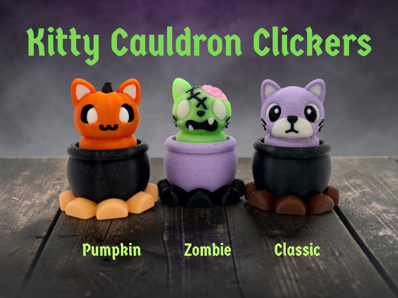 Halloween: Kitty Cauldron (Pumpkin, Zombie, Classic)